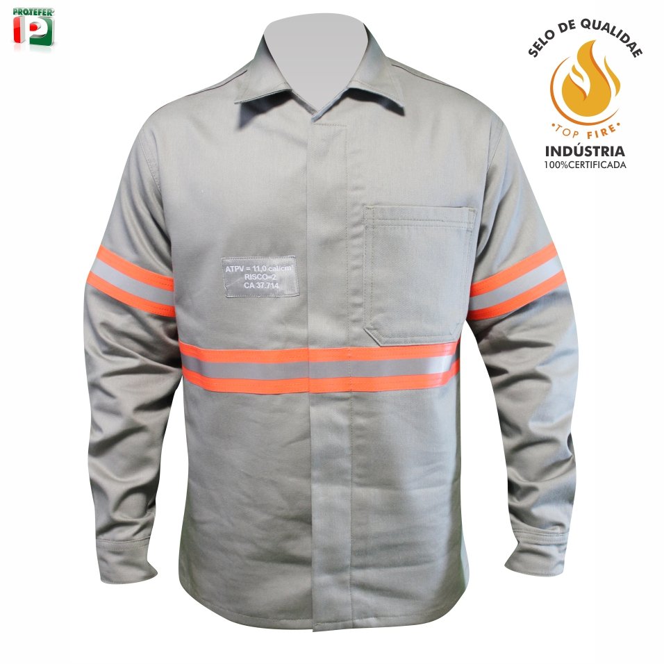 imagem de Conjunto Retardante a Chamas 100% Algodão C/ Faixa ALP - NR10