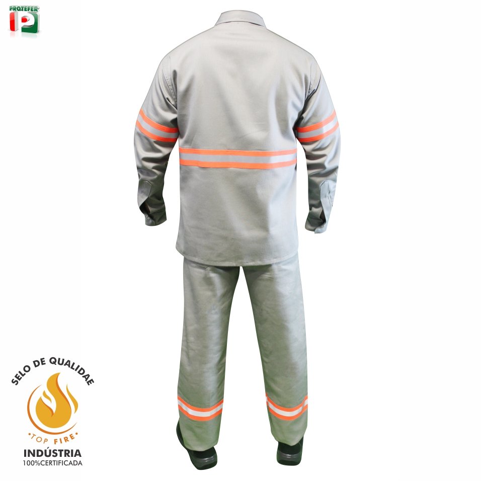 imagem de Conjunto Retardante a Chamas 100% Algodão C/ Faixa ALP - NR10